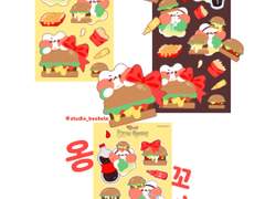 ˈ∗♡∗ˈ 옹꼬미 햄버거집 ˈ∗♡∗ˈ 굿노트 스티커
