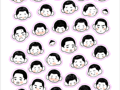 낙수 스티커 도안 무료배포