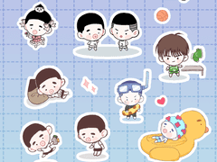 스냅스 스티커 도안