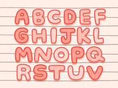 [굿노트] 말랑말랑 파스텔 알파벳 & 숫자 스티커