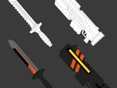 [3D 소재]R사 토끼팀 '총', '나이프' 소재 배포합니다 + 순록팀 무기들 추가