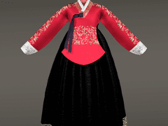 [Atelier Lena] 자수당의 한복 2 + 치마 금은박 오버레이 세트