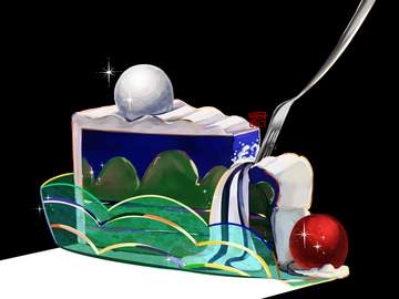 일월오봉도 서양식 빵