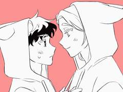 [라울선화] 후드뽀뽀.gif