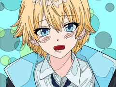 컬러링시트 0041 : character_boy_surprising_blonde_student