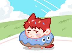 [SD커미션] 도넛에 꼈어요