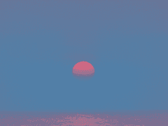 밤의 하늘은 바다의 경계와