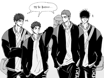 [슬램덩크/문제아조(탱백+대태대)] 맨날 붙어 다니네