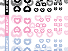 [유료배포] 클라우드 하트 굿노트 스티커