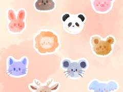 <굿노트 스티커> 수채화 동물 스티커