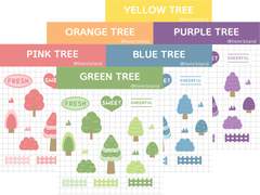 레인보우 트리 스티커팩 6종