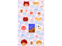 [버디미션] 아론 루크 스티커(굿노트ok) 도안 배포