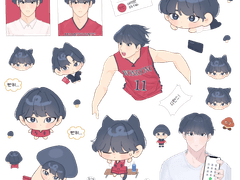 가비지타임 우수진 스티커 도안