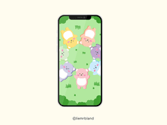 말랑곰 핸드폰배경 : 잔디밭