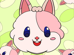 컬러링시트 0044 : animal_rabbit_cute_rabbit-face