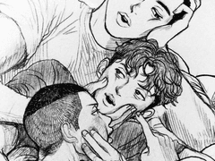 서로의 볼따구를 갖고 노는 존프레스조