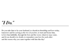 "I Do."