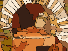 컬러링시트 0051 : landscape_architecture_sewerage_stone-wall_underground