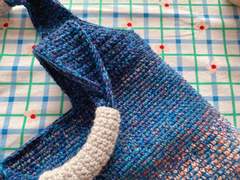 손뜨개 블루 가방