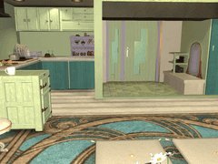 민트색 이쁜 소형 하우스