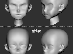 3D 데포르메 헤드 커미션 타입