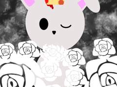 붉은 장미들 속 하얀 장미