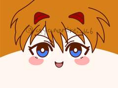 [에반게리온] 아스카 포토톡 도안 무료 배포