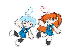 [에반게리온] 레이 아스카 키링 도안 무료 배포