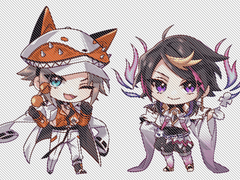 미스타 리아스/슈 야미노 아크릴 스탠드 도안 유료배포