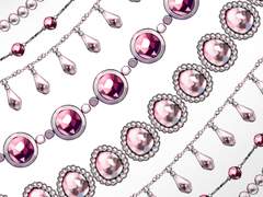 장식용 레이어드 체인 브러쉬 6종