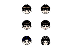 대만 얼굴 스티커