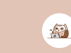 일하는 도시부엉 배경화면