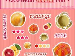 자몽오렌지타르트 스티커 도안