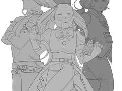 코믹북,웹툰 선화 작업