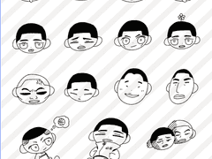 산왕 다꾸 스티커 유료 도안