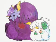 아기새 라이덴 옆에 더 아기새 나히다