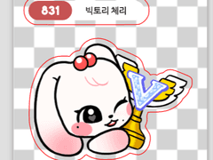 미니브 띠부, 스티커 도안