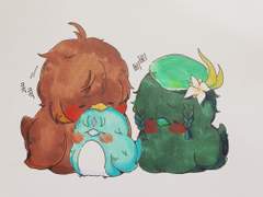 아기새 종려와 벤티 옆 더 아기새 소