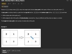[2023.06.01] 1091. Shortest Path in Binary Matrix