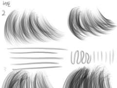 프로크리에이트 브러쉬 공유 머리카락 4종