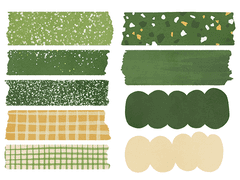 [디지털 스티커] Masking Seal (Green ver.)