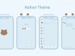 [iOS 카카오톡 테마] 쿼카 블루 카톡 테마