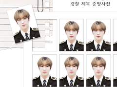 더보이즈 현재 경찰제복 증명사진 도안