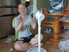 브베의 일상 - 발터치 선풍기 리모컨 포함 구입 조립