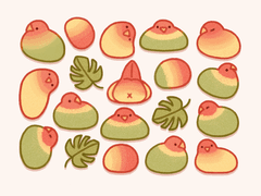 [굿노트] 어떻게 앵무새가 애플망고?! 스티커