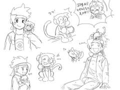 몽키키드- OC 모몽 낙서 한장