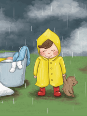 비가 날 쫓아와요