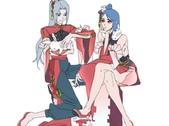 새해맞이 코난이랑 투샷 커미션