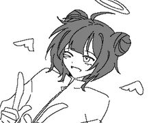 도트펜흑백여캐흉상오마카세