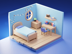 유튜버 코모모드님 강의를 보고 만든 블렌더 작업